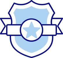 linha de escudo ícone preenchido vetor