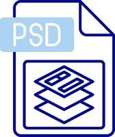 psd Arquivo formato linha preenchidas ícone vetor