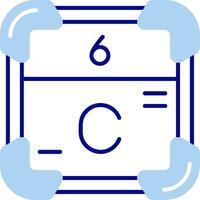 carbono linha preenchidas ícone vetor