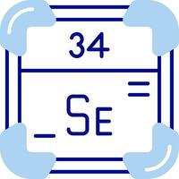 selênio linha preenchidas ícone vetor