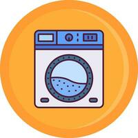 lavanderia linha preenchidas ícone vetor