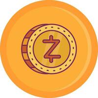 zcash linha preenchidas ícone vetor