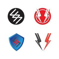 modelo de logotipo flash thunderbolt vetor