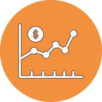 ícone de vetor do mercado de ações