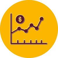 ícone de vetor do mercado de ações