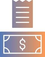 ícone de gradiente de pagamento vetor