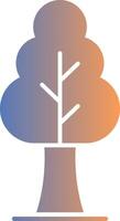 ícone de gradiente de árvore vetor