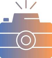 ícone de gradiente de câmera fotográfica vetor