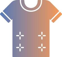 ícone de gradiente de camisa vetor