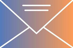 ícone de gradiente de correio vetor