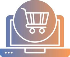 compras conectados gradiente ícone vetor