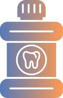 enxaguatório bucal gradiente ícone vetor