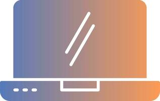 ícone de gradiente de laptop vetor