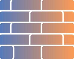 parede de tijolos gradiente ícone vetor