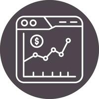 ícone de vetor do mercado de ações