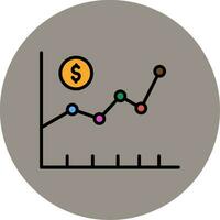 ícone de vetor do mercado de ações