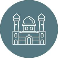 mesquita linha cor círculo ícone vetor