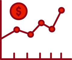 ícone de vetor do mercado de ações