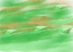 Mão colorida pintada em aquarela de fundo. Pinceladas de aquarela verde. Textura e fundo abstratos da aguarela para o projeto. Fundo aquarela sobre papel texturizado. vetor