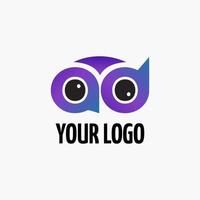 modelo de design de logotipo de vetor de animais para pet shops, design de logotipo de coruja
