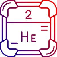 hélio linha gradiente ícone vetor