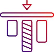 topo alinhamento linha gradiente ícone vetor