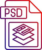 psd Arquivo formato linha gradiente ícone vetor