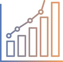 aumentar linha gradiente ícone vetor