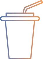 ícone de gradiente de linha de bebidas vetor