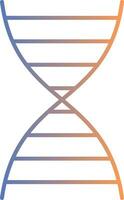 ícone de gradiente de linha de dna vetor