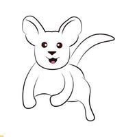 cão line art vector design para negócios e empresas