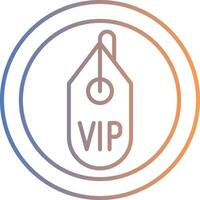 vip linha gradiente ícone vetor