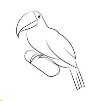 design de logotipo de arte em linha de pássaros para negócios e empresas vetor