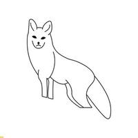 modelo de logotipo fox line art para negócios e empresas vetor