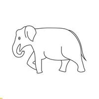 desenho de logotipo de vetor de arte em linha elefante para negócios e empresas