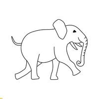 desenho de logotipo de vetor de arte em linha elefante para negócios e empresas