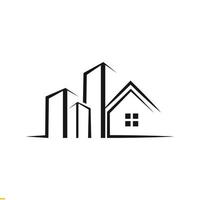 design de logotipo imobiliário para negócios e empresa vetor