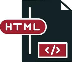 ícone de vetor de arquivo html