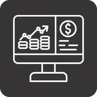 ícone de vetor do mercado de ações