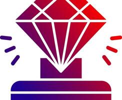 diamante sólido gradiente ícone vetor