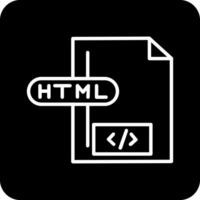 ícone de vetor de arquivo html