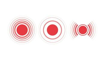 dor vermelho círculo ou localização marca. saúde Cuidado. círculos para marcação. vetor