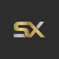 alfabeto iniciais logotipo xs, sx, x e s vetor