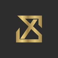 alfabeto iniciais logotipo xs, sx, x e s vetor