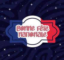 bonne fete nationale vetor