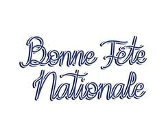 sentença bonne fete nationale vetor