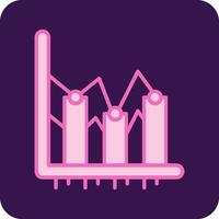 ícone de vetor de gráfico de barras