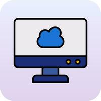 ícone de vetor de computação em nuvem