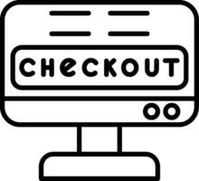 ícone de vetor de checkout