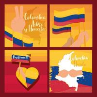 manifestação de protesto colombia vetor